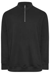 BadRhino Big & Tall Black Quarter Zip Sweatshirt
