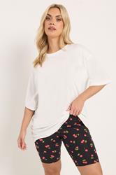 YOURSET 2 PACK Plus Size Black Cherry Cycling Shorts | Yours Clothing 2