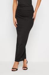 Petite Black Ribbed Maxi Tube Skirt | PixieGirl 1