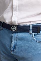 BadRhino Big & Tall Navy Blue Ribbed Webbing Belt | BadRhino 1