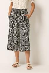 M&Co Petite Black Abstract Print Culottes | M&Co 3