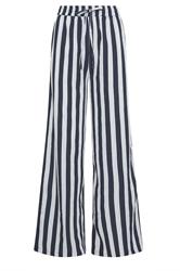 LTS Tall Women's Blue Stripe Textured Wide Leg Trousers | Long Tall Sally  6