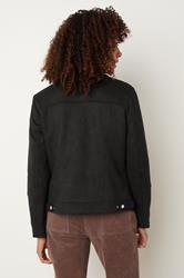 M&Co Black Faux Suede Biker Jacket | BadRhino 2