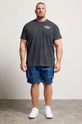 BadRhino Big & Tall Black Acid Wash Whiskey Rodeo Graphic T-Shirt | BadRhino 1