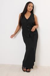 YOURS Plus Size Purple Crinkle Plisse Waistcoat | Yours Clothing 1