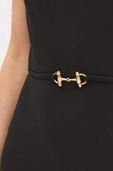 LTS Tall Black Midi Buckle Dress 4