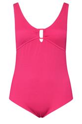 YOURS Curve Pink Buckle Textured Swimsuit