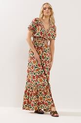 LTS Tall Women's Orange Floral Maxi Dress | Long Tall Sally 3