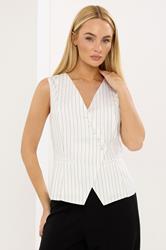 STAR White Pinstripe Waistcoat | StarByJM 3