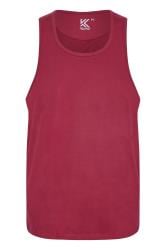 KAM Big & Tall Burgundy Red Core Vest