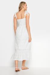 LTS Tall White Floral Broderie Anglaise Cotton Maxi Sundress | Long Tall Sally 4