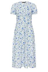 PixieGirl Petite Blue Floral Midi Dress