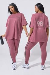 YOURS ACTIVE Curve Pink 'The Motivation Club' T-Shirt 3