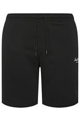 JACK & JONES Big & Tall Black Logo Jogger Sweat Shorts