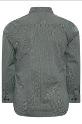 BadRhino Tailoring Big & Tall Green Geometric Print Formal Shirt | BadRhino 8