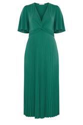 YOURS LONDON Curve Aqua Blue Knot Pleated Maxi Dress