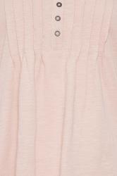 M&Co Blush Pink Cotton Henley Top | M&Co
