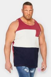 BadRhino Big & Tall Red & Blue Vest Top | BadRhino 3