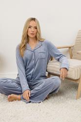 LTS Tall Blue Super Luxe Touch Pyjama Set | Long Tall Sally 1