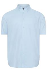 BadRhino Big & Tall Premium Light Blue Short Sleeve Oxford Cotton Shirt