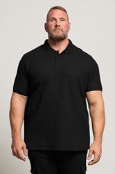 JACK & JONES Big & Tall Black Austin Polo Shirt | BadRhino 3