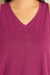 EVANS Plus Size Berry Red Premium Cotton Vest Top | Evans 4