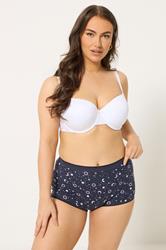YOURSET 5 PACK Plus Size Navy Blue Celestial Print Shorts | Yours Clothing 2