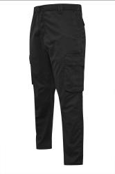 KAM Big & Tall Black Stretch Cargo Trousers