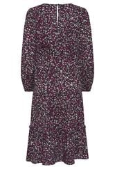 M&Co Berry Purple Ditsy Floral Print Ruffle Midi Dress | M&Co 6