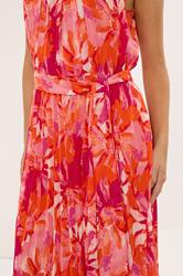 STAR Pink Blurred Floral Pleated Dress | StarByJM 4