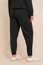 EVANS Plus Size Black Luxe Zip Pocket Joggers | Evans  2