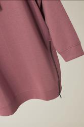 EVANS Plus Size Pink Luxe Zip Detail Sweatshirt | Evans  6