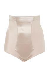 YOURS Curve Nude Satin Control High Waisted Full Brief