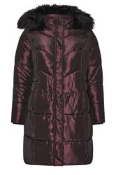 YOURS Curve Purple Puffer Midi Coat