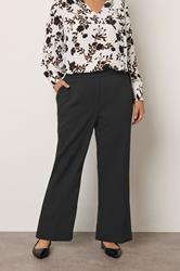 EVANS Plus Size Black Formal Wide Leg Trousers| Evans 3