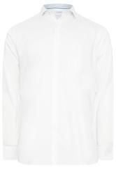 BadRhino Tailoring Big & Tall White Premium Stretch Long Sleeve Formal Shirt