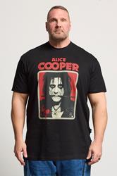 BadRhino Big & Tall Black Extra Long Alice Cooper Graphic T-Shirt | BadRhino 3