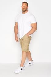 KAM Beige Brown Canvas Cargo Shorts | BadRhino 1