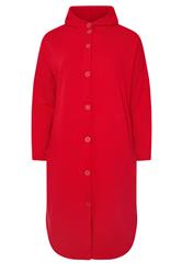 YOURS Curve Red Hooded Maxi Jacket