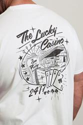 BadRhino Big & Tall White 'The Lucky Casino' Graphic T-Shirt | BadRhino 5