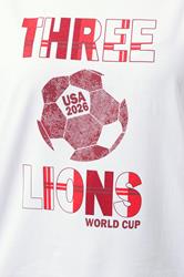 LIMITED COLLECTION Plus Size White 'Three Lions' England T-Shirt | Yours Clothing 5