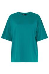 YOURS Curve Teal Blue Boxy T-Shirt