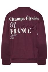 PixieGirl Petite Women's Burgundy Red Slogan Sweatshirt | PixieGirl 7