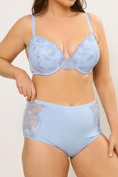 YOURS Curve Light Blue Floral Embroidered Full Briefs | Yours Clothing 3