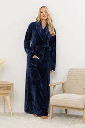 LTS Tall Navy Blue Super Luxe Maxi Dressing Gown | Long Tall Sally 2
