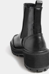 LTS Tall Black Chunky Chelsea Croc Heel Boot In Standard Fit | Long Tall Sally  4