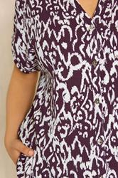EVANS Plus Size Set Berry Red Ikat Print | Evans 5