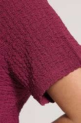 YOURS Plus Size Dark Pink Textured Swing Top | Yours Clothing 4