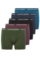 JACK & JONES Big & Tall 5 PACK Green/Blue/Black/Navy/Purple Boxers | BadRhino 3