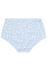 YOURSET 5 PACK Plus Size Blue Floral Print Full Briefs | Yours Clothing 8